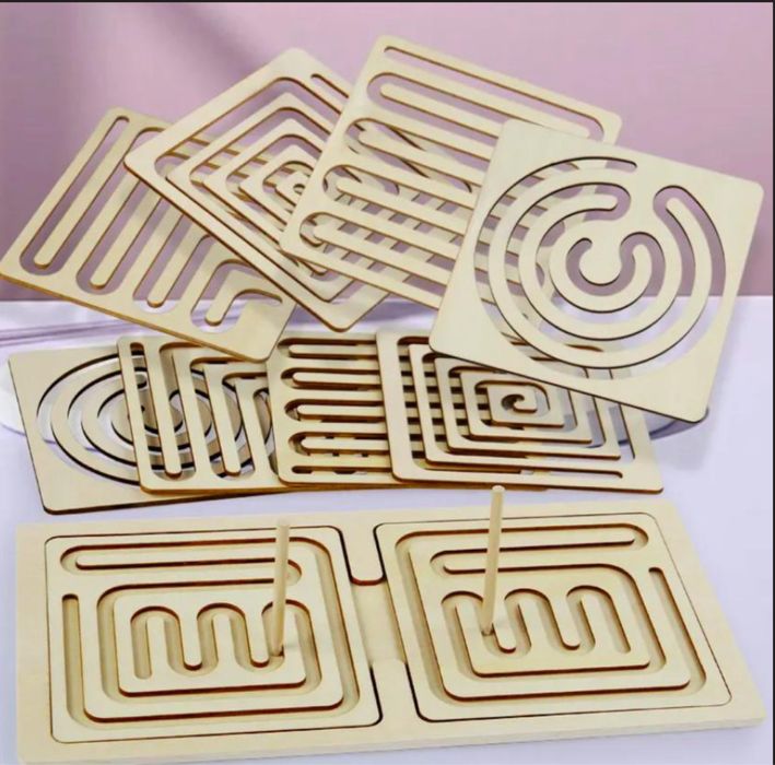 Міжпівкульні дошки  Монтессорі Лінійки-трафарети