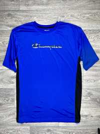 Champion футболка xl размер спортивная синяя с лого оригинал