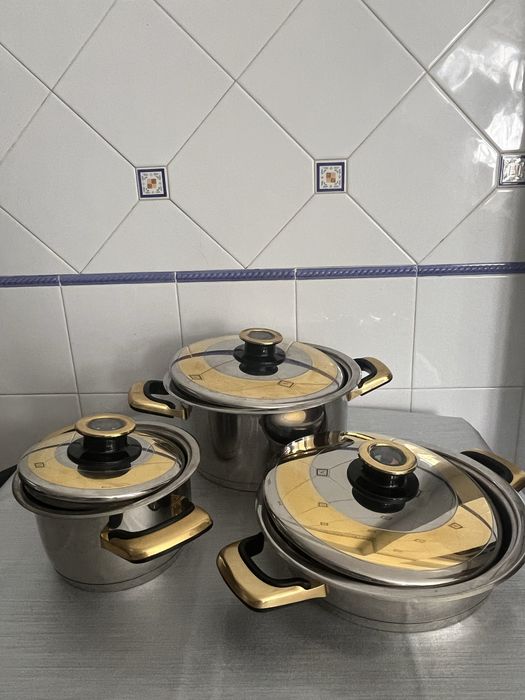 Conjunto IDEIACASA 2 tachos + caçarola c/ Termómetro