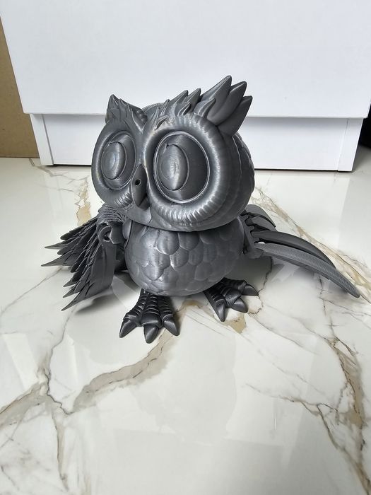 Сова игрушка подвижнпя petgижная 3D печать