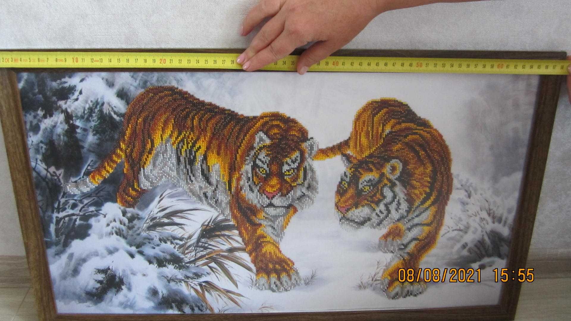 картина бисер "тигры"