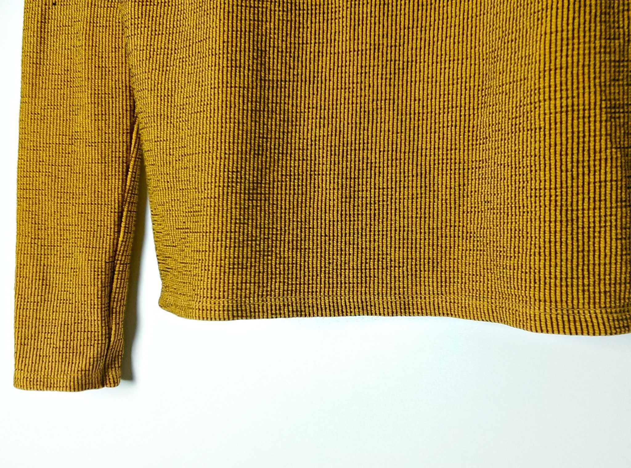 Bluzka z długimi rękawami bluza longsleeve złota żółta Zara S
