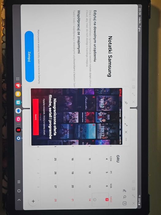 Tablet Samsung Galaxy Tab S7 FE 6/128 - stan idealny +etui, klawiatura