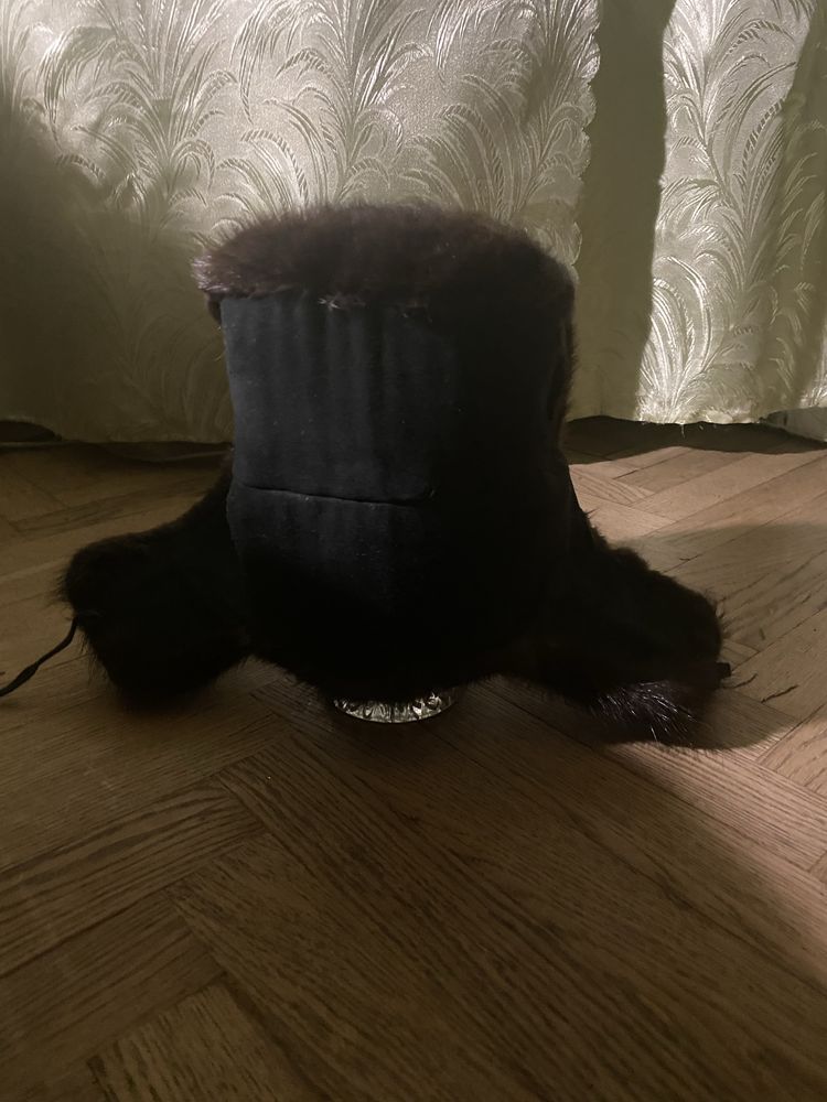 Шапка ушанка норкова