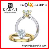 Стильное золотое кольцо с бриллиантом 1,00 карат Бриллиант CVD / HPHT