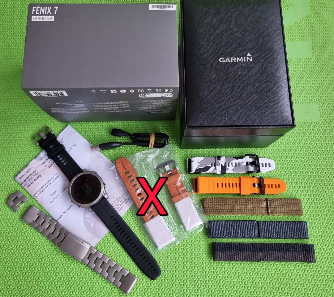 Garmin Fenix 7 sapphire solar titanium 47 mapy topo