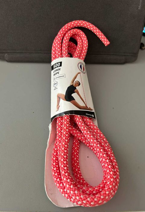 Corda de Ginástica Rítmica Cor de Rosa 3m Decathlon