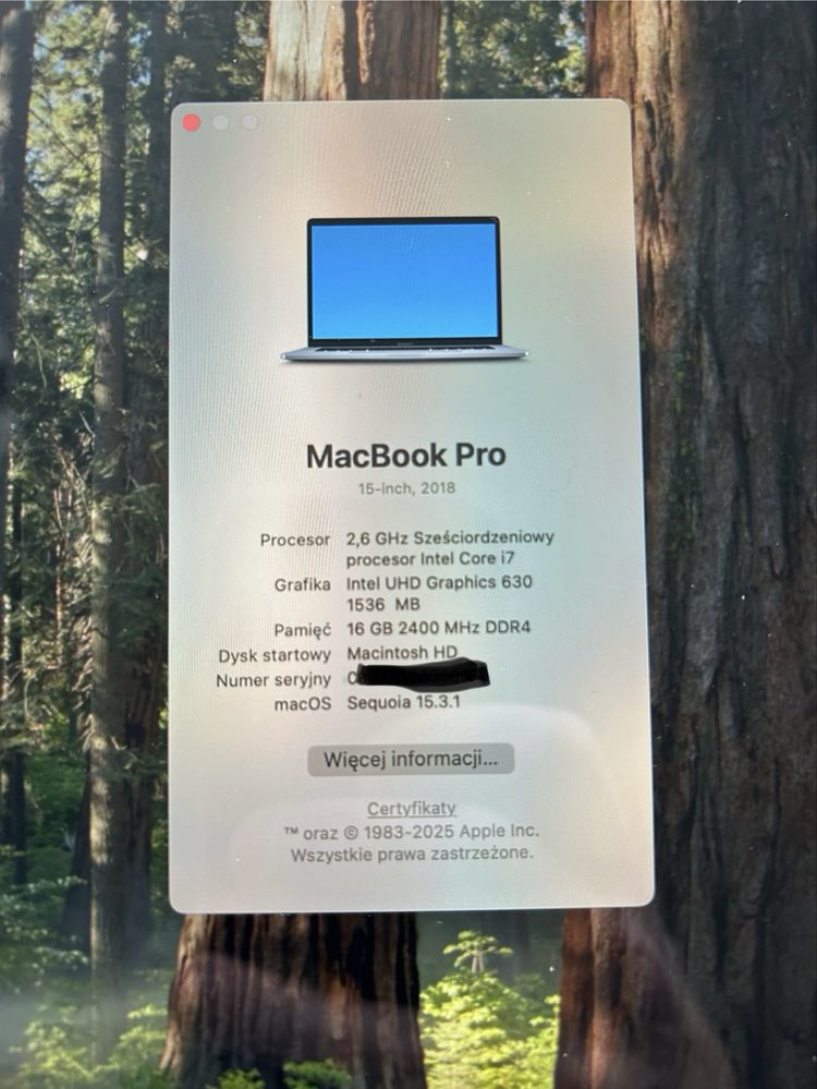 Apple MacBook Pro core i7 16GB DDR Radeon dysk 512
