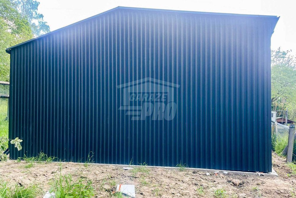 Hala - Garaż Blaszany 7x10m Brama Dwuskrzydłowa - Drzwi - Okno GP382