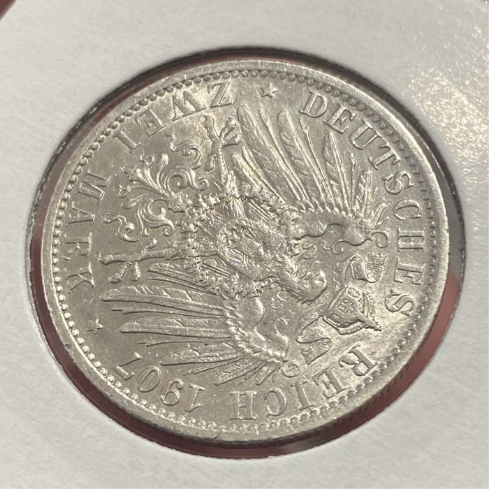 2 марки 1907 года. Вильгельм II Пруссия