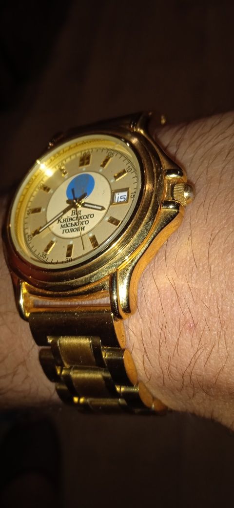 Мужские наручные часы позолоченные Від Київського міського голови