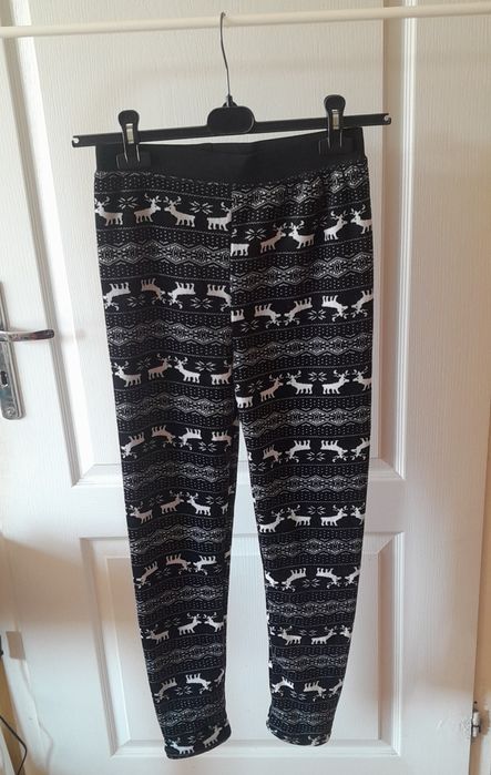 Legginsy ocieplane w renifery
