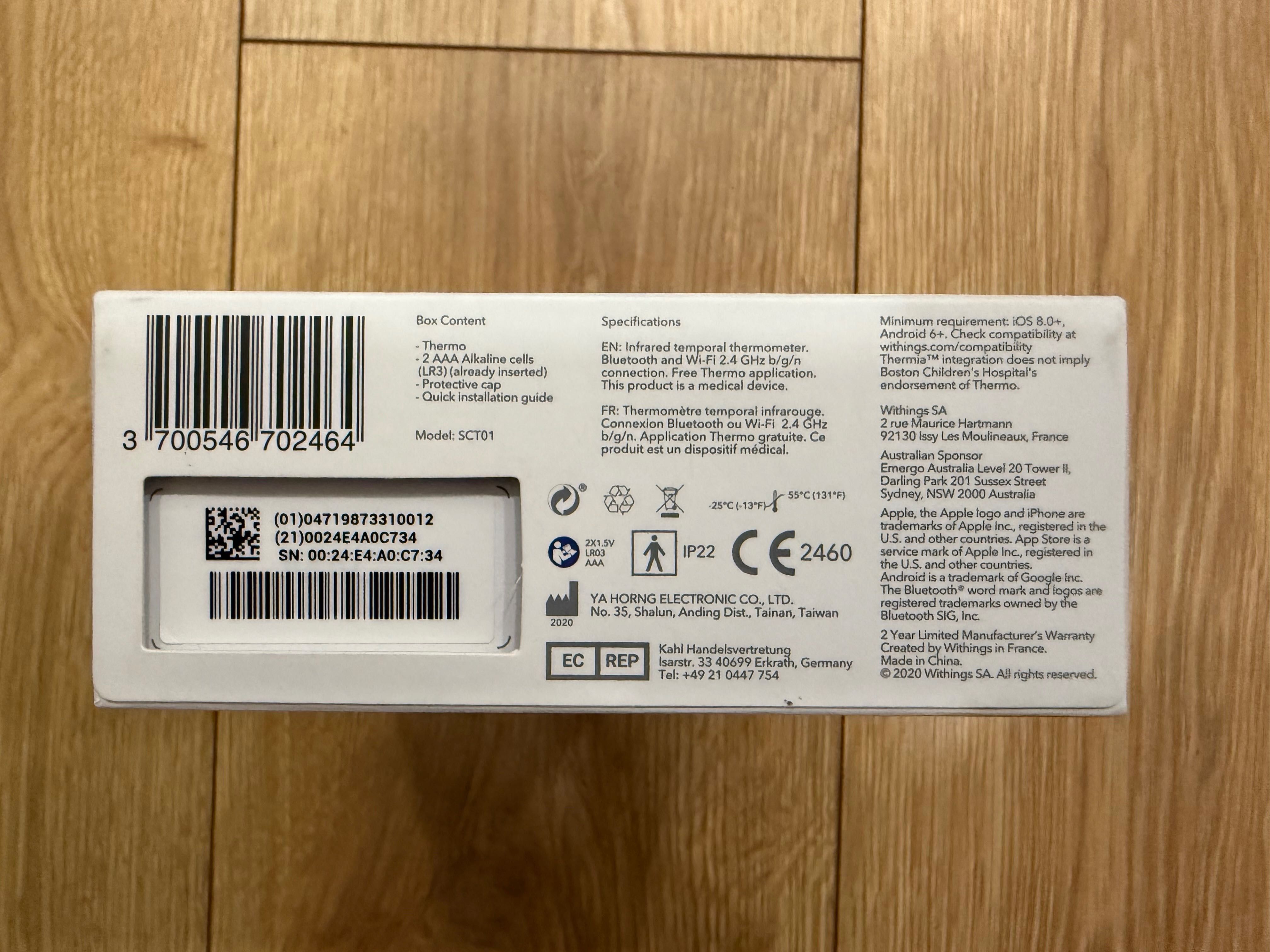 Termometr Withings Thermo