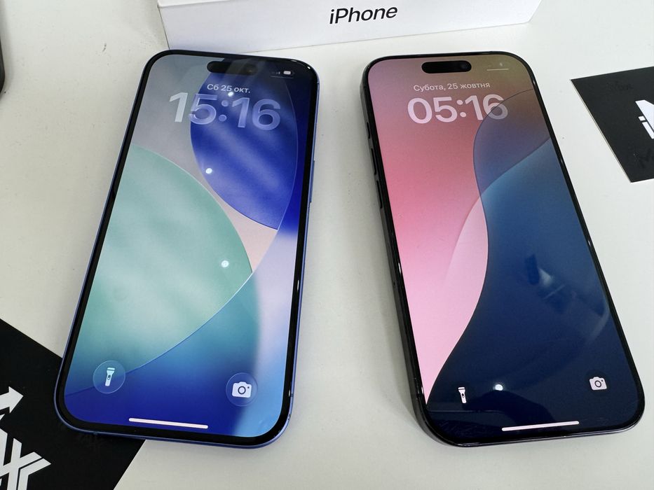 iPhone 16 256Gb Ultramarine, 16 Pro 256Gb Black Titanium Фізична Сім