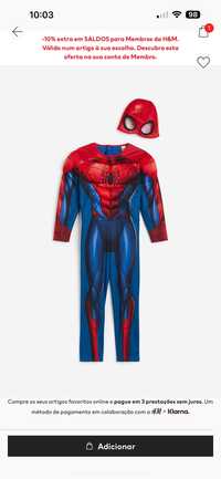 Fato spider man acolchoado