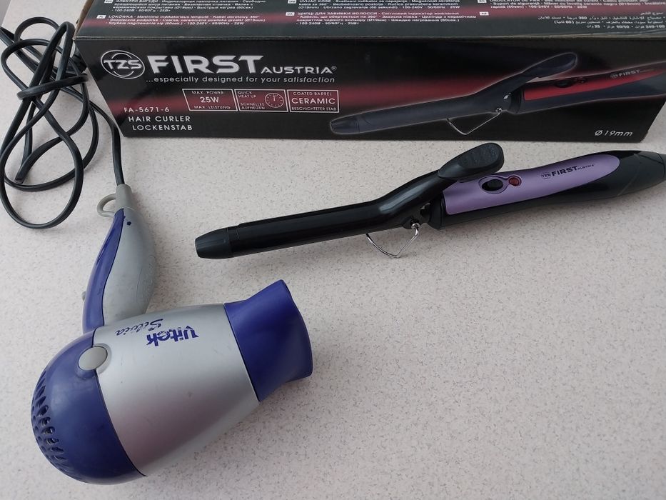 Фен для сушки + плойка