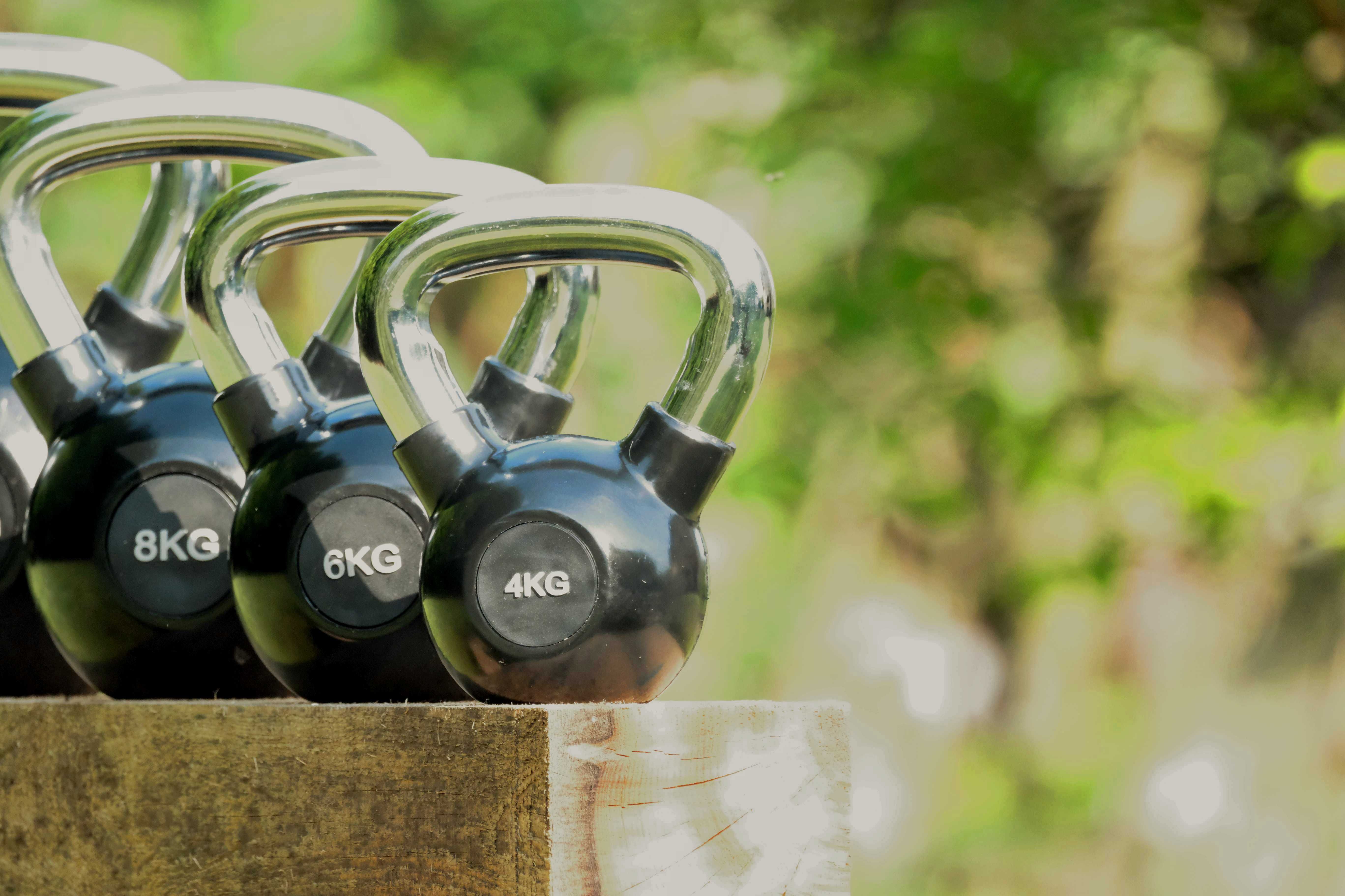 Kettlebells 4-40kg pełna guma chrom nowe