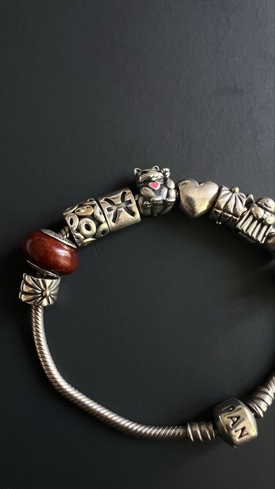 Pulseira Pandora com 10 charms originais - prata 925