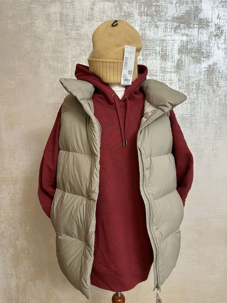 Шапка Uniqlo 100% кашемір в одному кольорі Camel