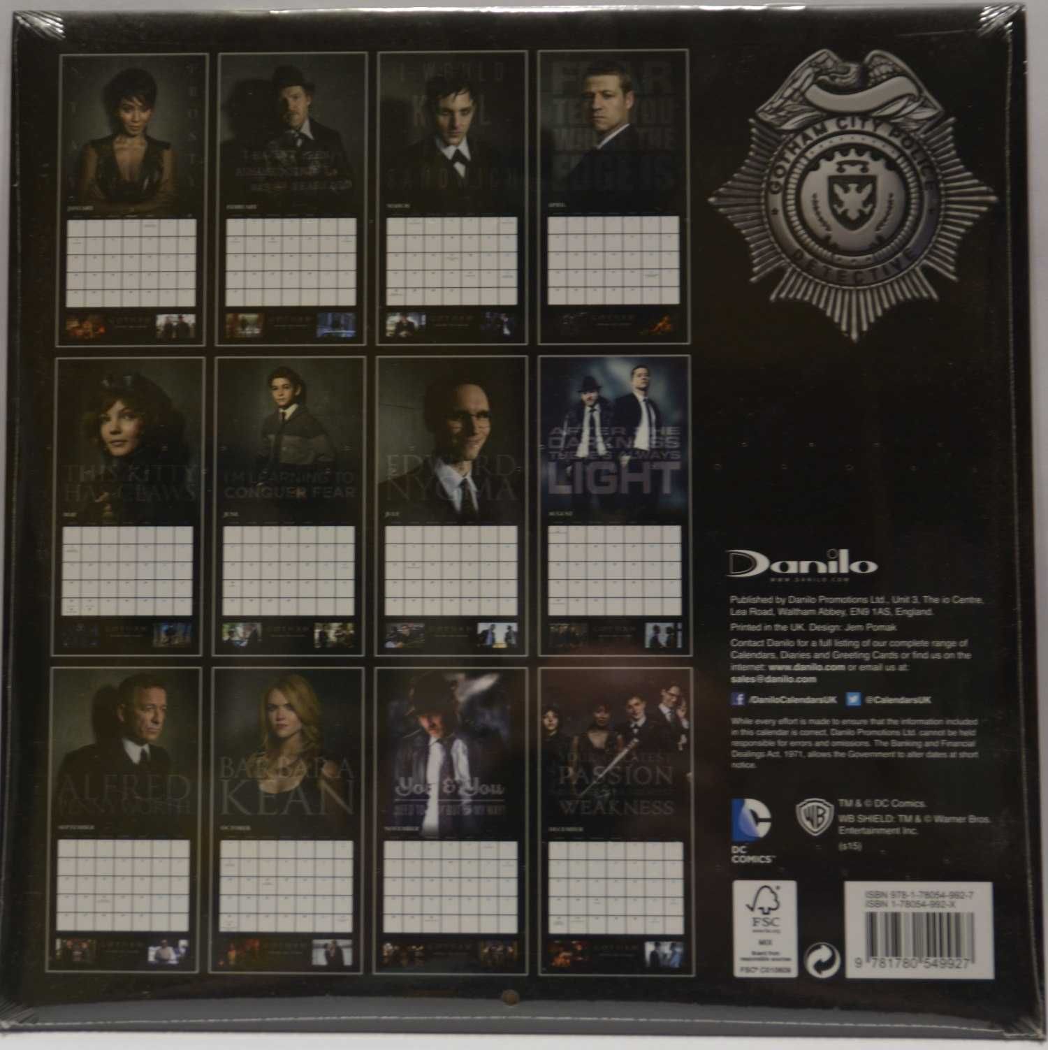 Gotham - Oficjalny Kalendarz 2016