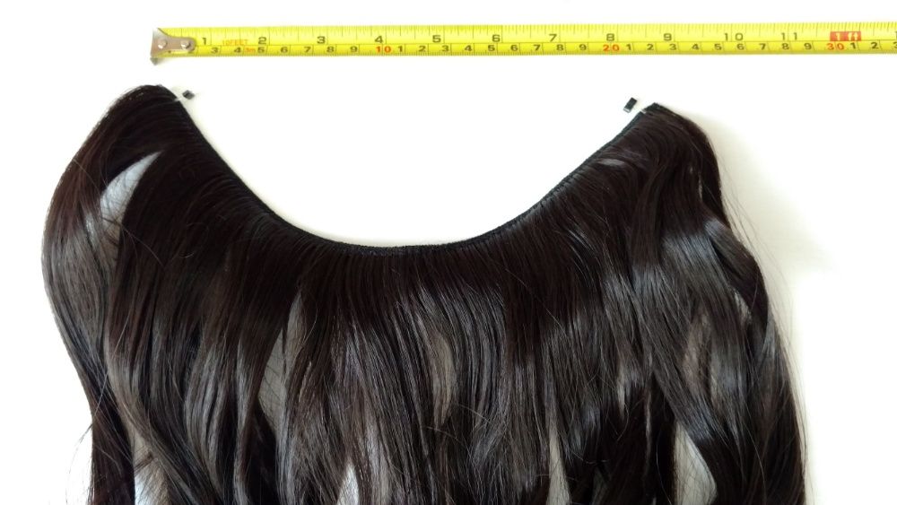 Волосы для наращивания на леске 60см шоколадно коричневый цвет