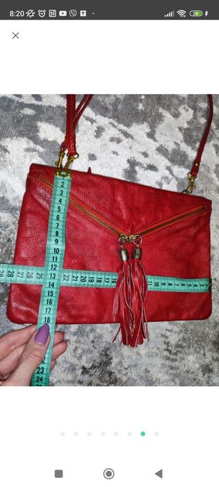 Червона сумка шкіра