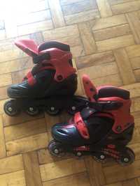 Patins vermelhos