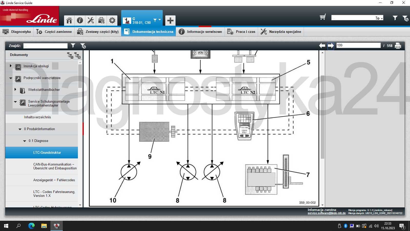 Linde LSG Service Guide PEŁNY KATALOG CZĘŚCI Wózki Widłowe