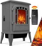 Kominek elektryczny z termowentylatorem kesser, LED, efekt płomieni