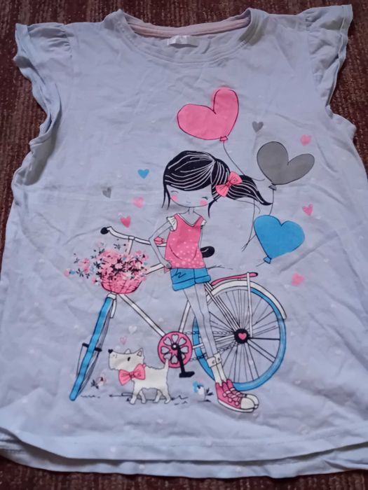 4 szt. koszulek z krótkim rękawem 116-122 cm