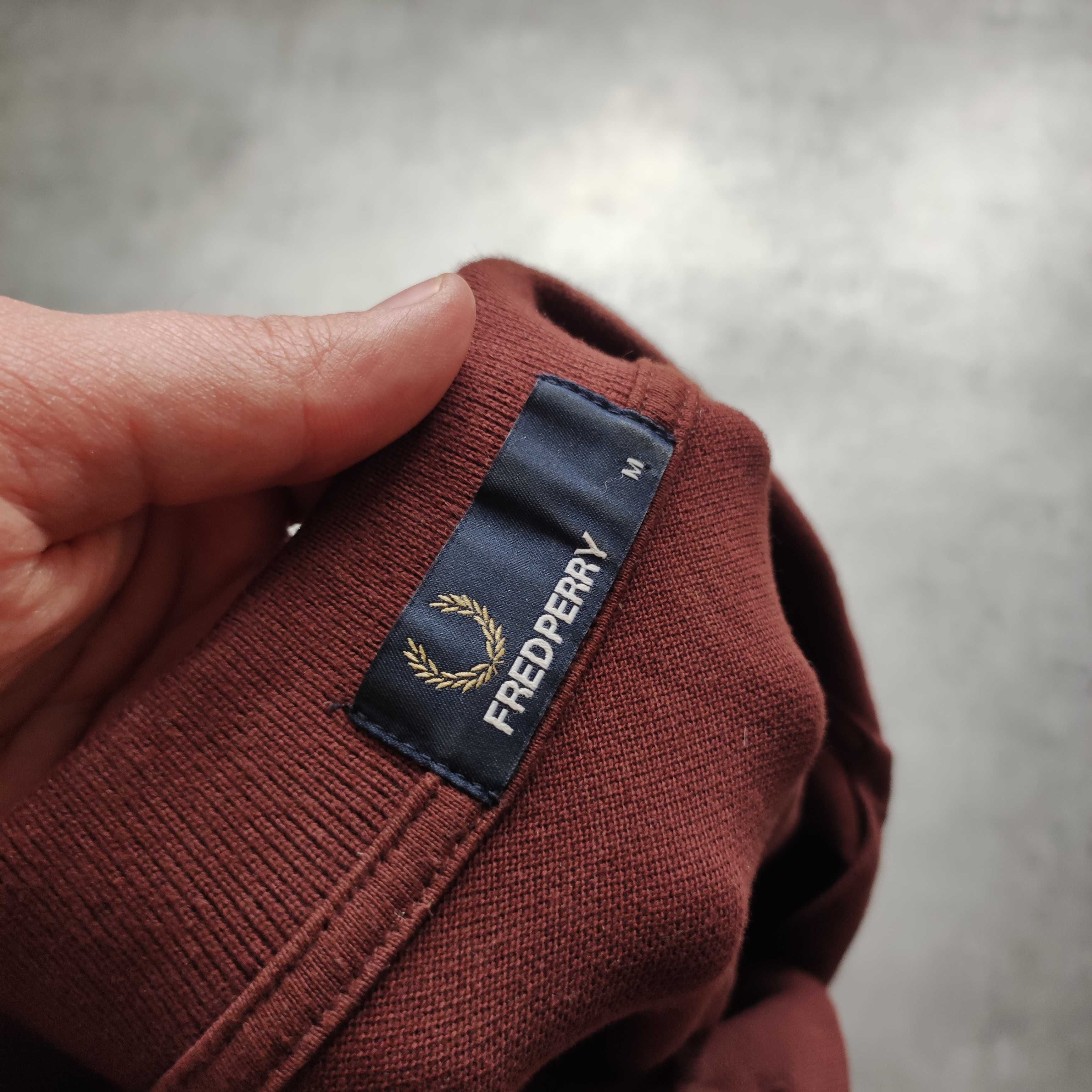 MĘSKA Koszulka Bawełna PREMIUM Elegancka Długi Rękaw Fred Perry Haft