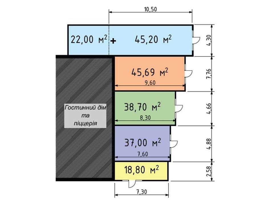 Приміщення вільного призначення в центрі міста Калуш від 40м2