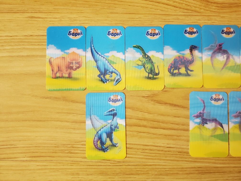 Карточки Барни динозаври (50грн за всі)