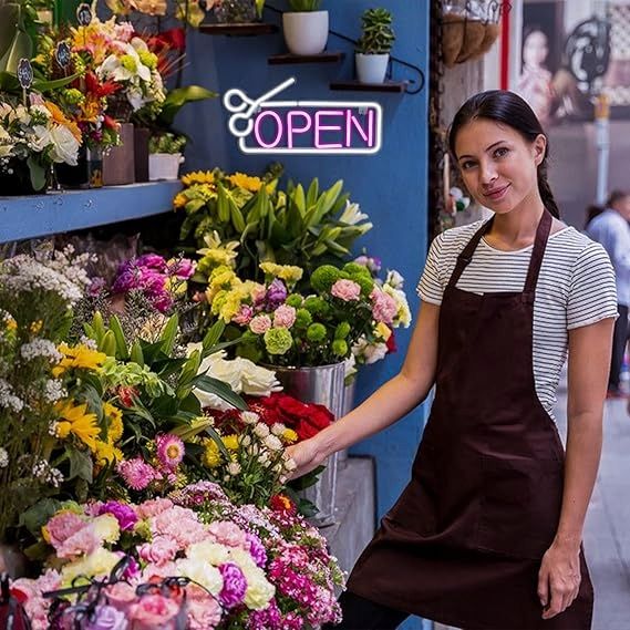 Neon na ścianę OPEN dekoracja wewnętrzna/zewnętrzna otwarte dekoracja