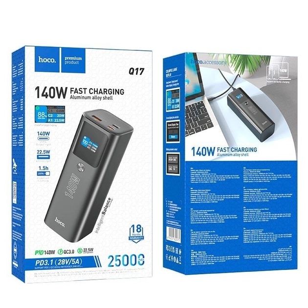 Внешний аккумулятор power bank Hoco Electric PD140W 25000mah Q17