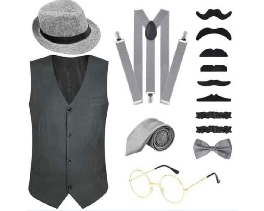 GOLDGE Męski Kostium Mafii lat 20. – Peaky Blinders, Gangster