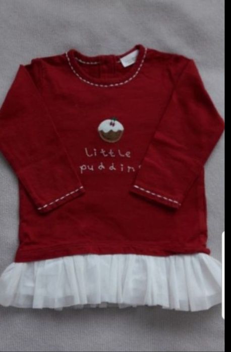 Świąteczna tunika/ bluzeczka r 74, jak Nowa