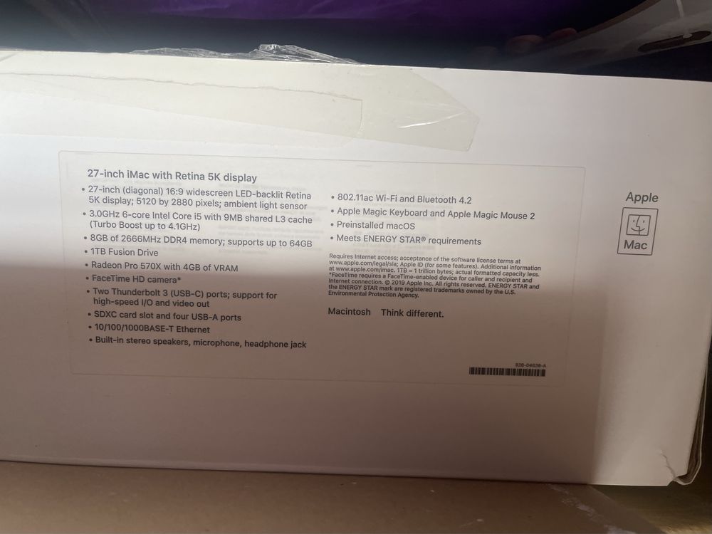 Imac retina 27’  2019