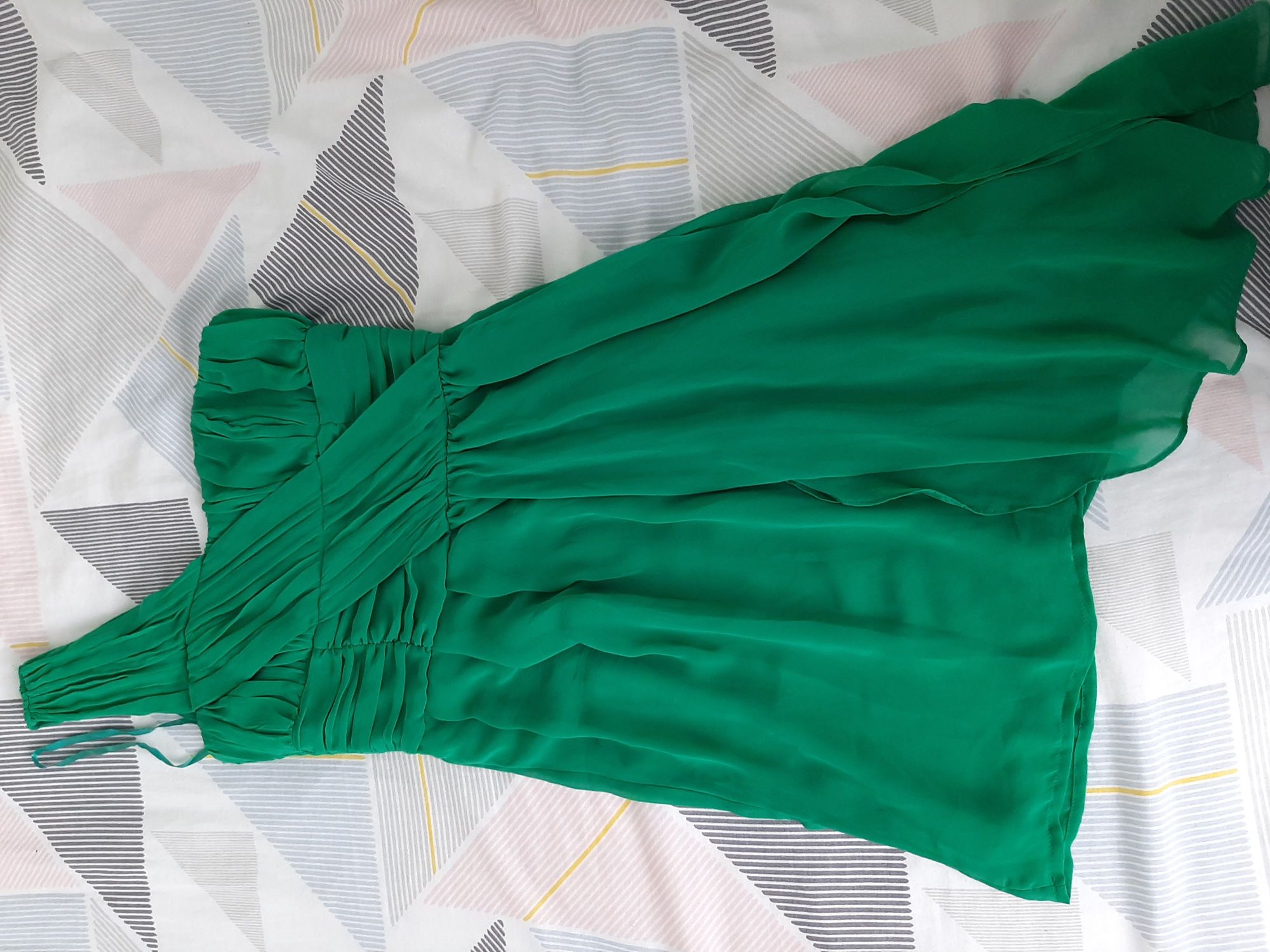 Sukienka zielona h&m xs 34 36 karnawał wesele
