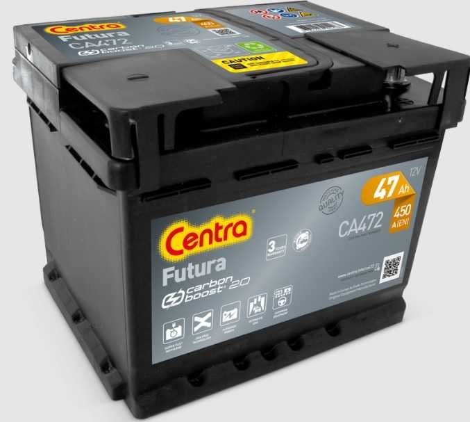 Akumulator Centra Futura 47Ah 450A CA472 44Ah 45Ah 50Ah gwar. 3LATA