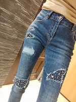 Nowe jeansy biżuteria XS/S Tk Maxx 34/36 spodnie rurki jeansowe