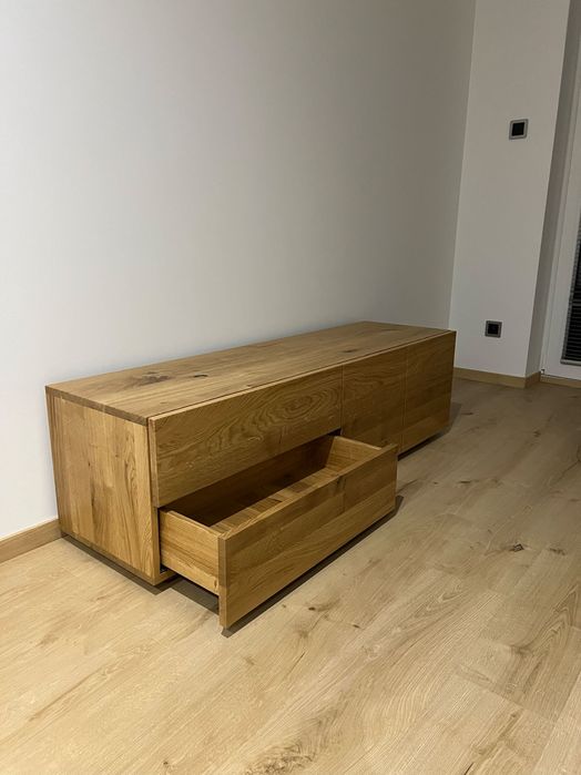 Szafka rtv dębowa pod telewizor drewno dąb