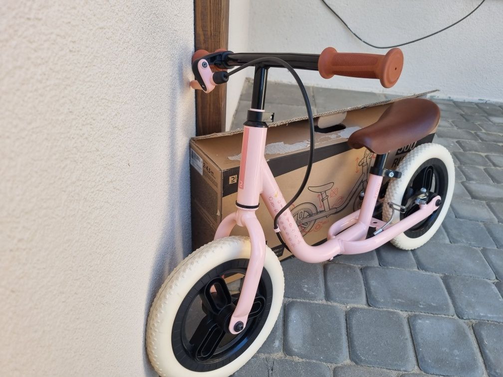 Rowerek biegowy dla dziewczynki jak nowy różowy