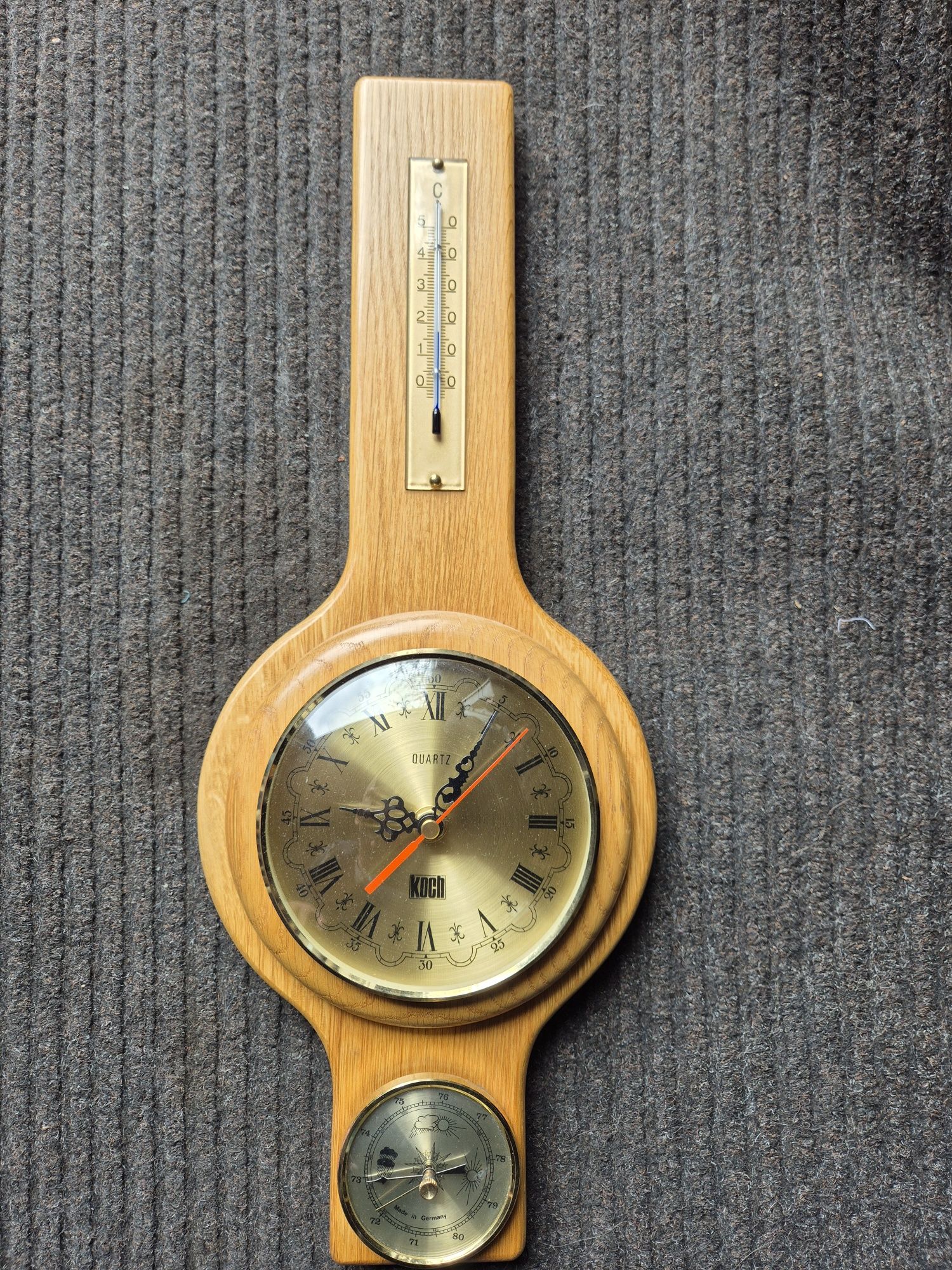 Zegar ścienny quartz koch barometr