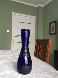 Kobaltowy szklany wazon "Prądniczanka"