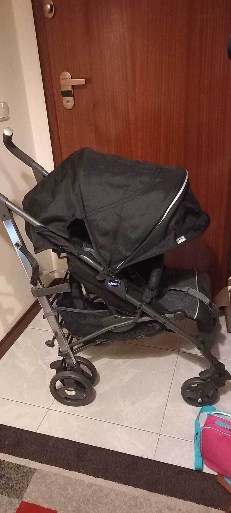 Carrinho litway titanium da chicco com capa de inverno como NOVO