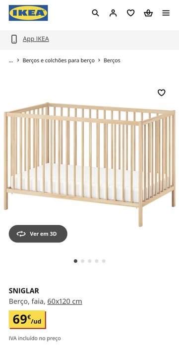 Cama berço + colchão