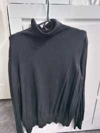 Czarny sweter golf H&M XL