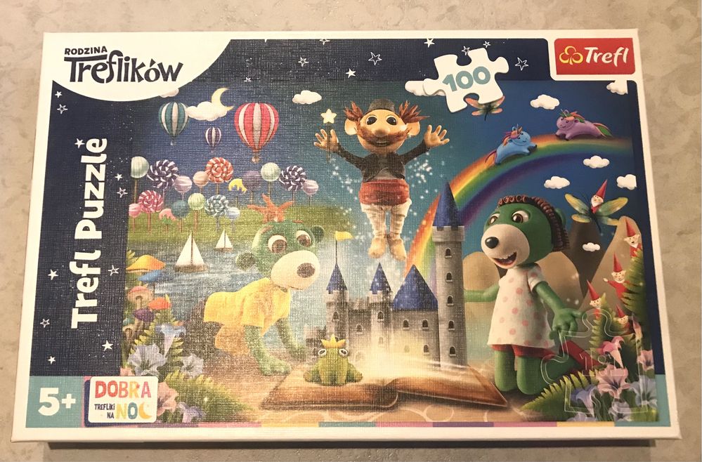 Puzzle, rodzina Treflików, trefl, 100 elementów