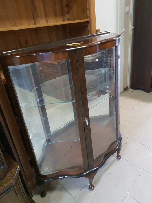 Witryna oszklona drewniana fornirowana elegancka stylowa FV DOWÓZ